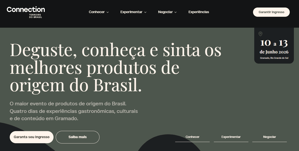 O público interessado em garantir presença no principal palco de conhecimento do Connection Terroirs do Brasil tem até o dia 13 de abril para aproveitar a pré-venda especial de ingressos. A programação do evento acontece entre 10 e 13 de junho